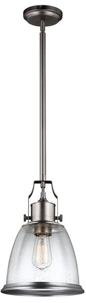 FE/HOBSON/P/M SN Hobson 1 Light Medium Ceiling Pendant Light In Satin Nickel