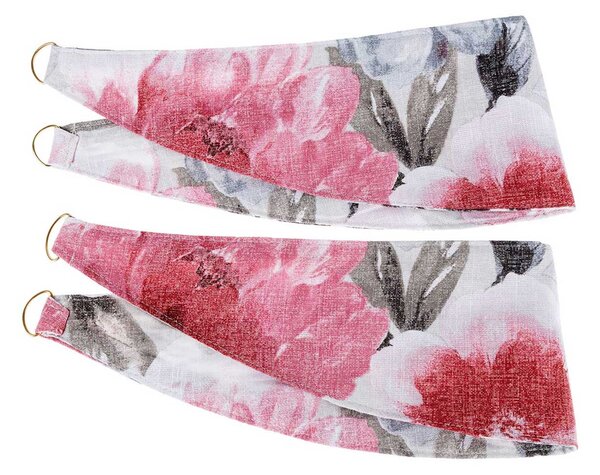 Homescapes Pink ‘Sofia’ Floral Tie Back Pair