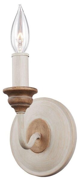 FE/HARTSVILLE1 Hartsville 1 Light Wall Light In Chalk Washed /Beachwood