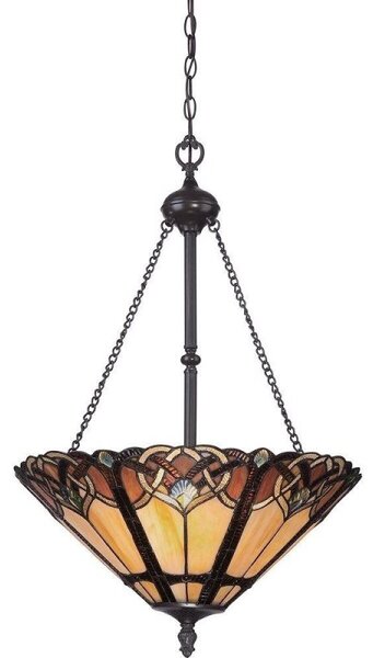 QZ/CAMBRIDGE/P Cambridge 3 Light Ceiling Pendant Light In Vintage Bronze