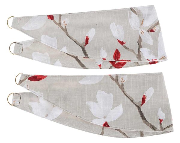 Homescapes Red ‘Anita’ Floral Tie Back Pair