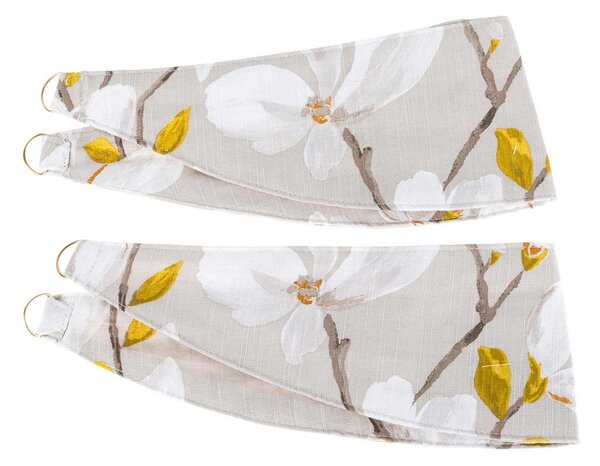 Homescapes Yellow ‘Anita’ Floral Tie Back Pair