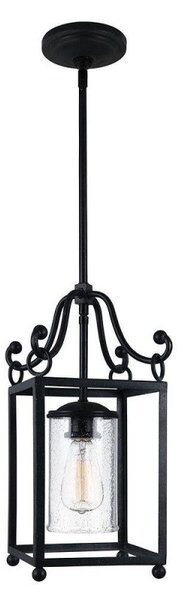 FE/DECLARATION/MP Declaration 1 Light Mini Ceiling Pendant Light In Antique Forged Iron