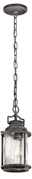 KL-ASHLANDBAY8-S Ashland Bay 1 Light Chain Lantern Ceiling Light In Weathered Zinc