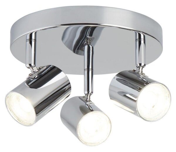 Searchlight 3173CC Rollo 3 Light LED Ceiling Spotlight In Chrome