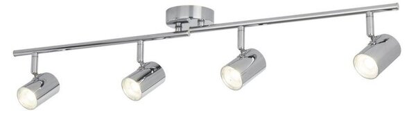 Searchlight 3174CC Rollo 4 Light LED Ceiling Bar Spotlight In Chrome