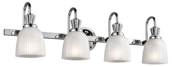 KL/CORA4 BATH Cora 4 Light Bathroom Wall Light In Polished Chrome