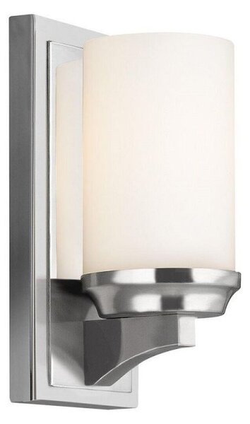 FE/AMALIA1/SBATH Amalia 1 Light Small Bathroom Wall Light In Polished Chrome - Height: 241mm