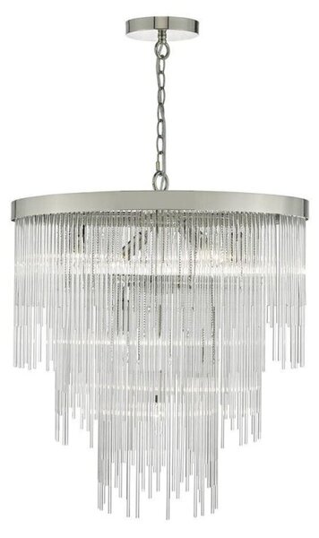 Dar ISL3450 Isla 7 Light Ceiling Pendant Light In Polished Chrome