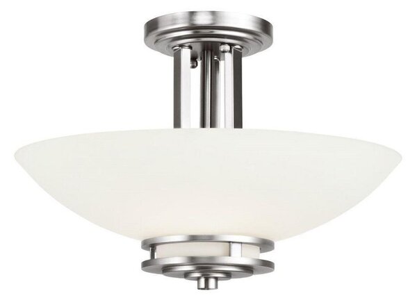 KL/HENDRIK/SF Hendrik 2 Light Semi Flush Ceiling Light In Polished Chrome