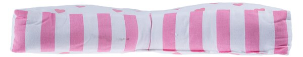 Pink & White Hearts and Stripes Children’s Star Floor Cushion