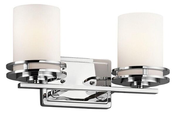 KL/HENDRIK2 BATH Hendrik 2 Light Bathroom Wall Light In Polished Chrome