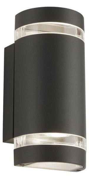 Searchlight 2002-2GY-LED Outdoor Curved Wall Light In Grey