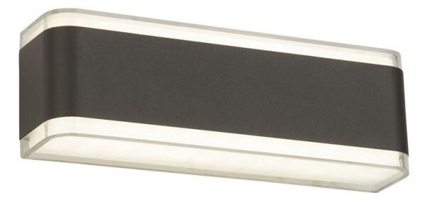 Searchlight 3671GY LED Outdoor Wall Light In Grey With Polycarbonate Shade