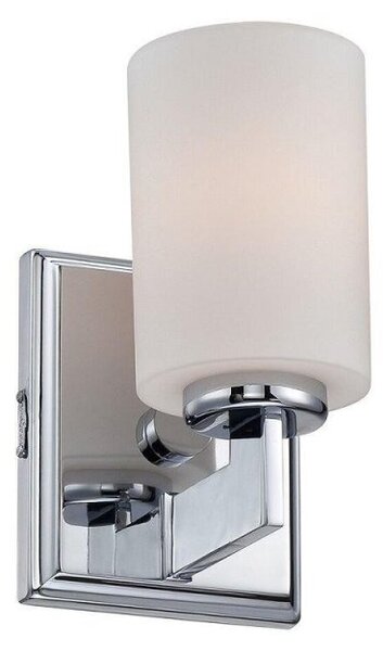 QZ/TAYLOR1S BATH Taylor 1 Light Small Bathroom Wall Light In Polished Chrome