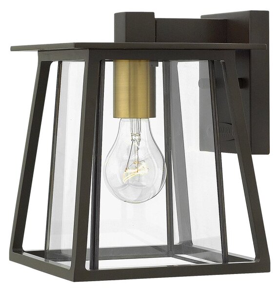HK-WALKER2-S Walker 2 Light Small Wall Lantern In Buckeye Bronze - Height: 241mm