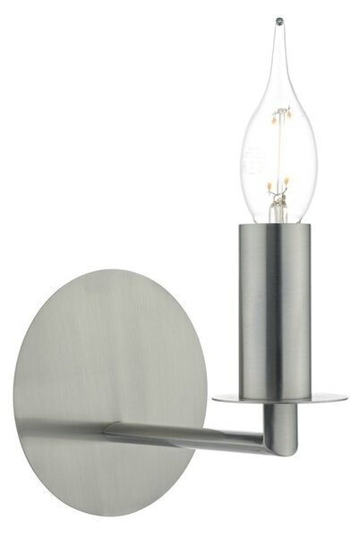 Dar TYL0738 Tyler 1 Light Wall Light In Satin Chrome