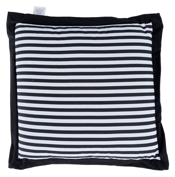 Homescapes Black and White Striped Seat Pad