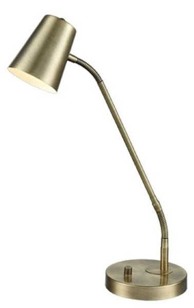 T509 Modern One Light Table Lamp In Bronze With Adjustable Head