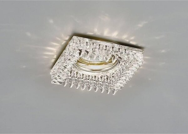 Diyas IL30834CH Square Crystal Downlight Frame In Polished Chrome