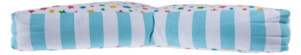 Homescapes Multi Stars & Blue Stripes Children’s Star Floor Cushion