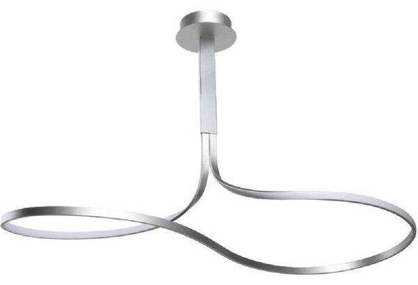 Mantra M5002 Nur XL LED Ceiling Light in Silver And Chrome - Length: 1200mm