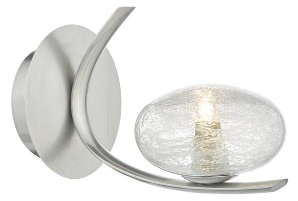 Dar LEI0746 Leighton 1 Light Wall Light In Satin Chrome