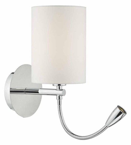 Dar FET0750 Feta 1 Light Wall Light In Polished Chrome - Fitting Only