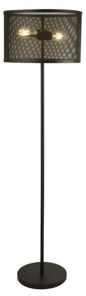 Searchlight 2832-2BK Fishnet 2 Light Floor Light In Matt Black