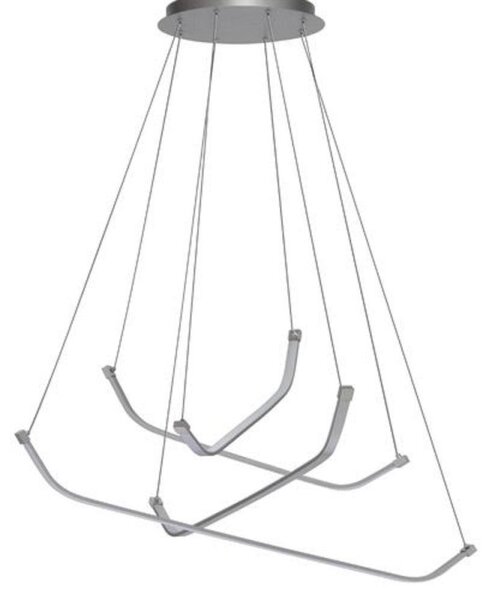 Mantra M5570 Papua LED Ceiling Pendant In Silver And Chrome - Dia: 1035mm