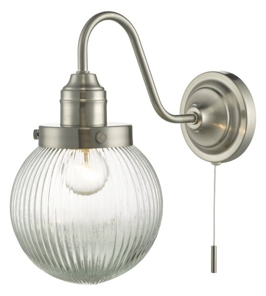 Dar TAM0738 Tamara 1 Light Wall Light In Nickel