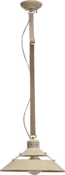 Mantra M5431 Industrial 1 Light Medium Pendant In Sand Metal - Dia: 350mm