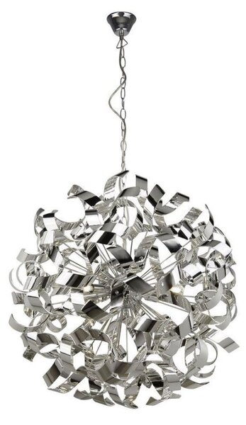 Searchlight 5686-6CC Curls Ceiling Pendant Light In Chrome - Dia: 600mm