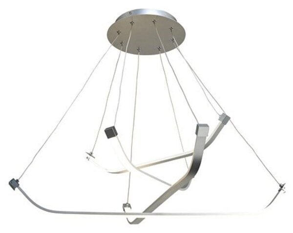 Mantra M5571 Papua LED Ceiling Pendant In Silver And Chrome - Dia: 827mm