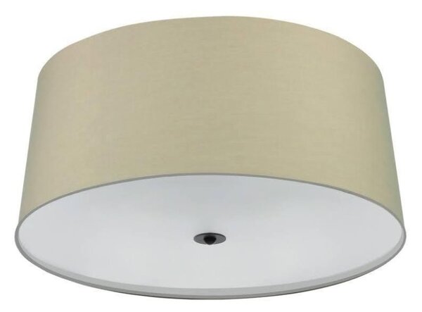Mantra M5214 Argi 3 Light Flush Ceiling Light In Brown Oxide With Brown Shade