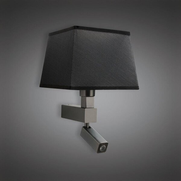 Mantra M5233/5240 Bahia 2 Light Wall Light In Bronze With Black Square Shade