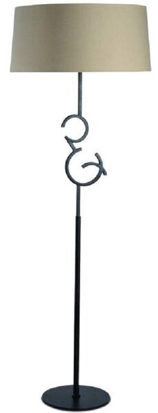 Mantra M5219 Argi 3 Light Floor Lamp In Brown Oxide With Brown Shade