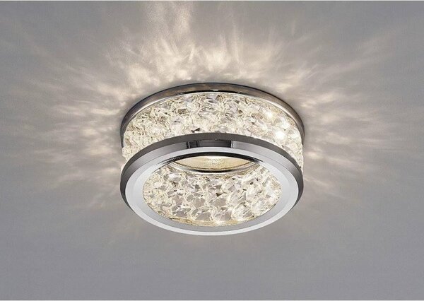 Inspired IL30835CH Dante Three Level Crystal Recessed Ceiling Downlight In Chrome