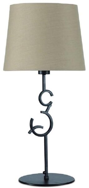 Mantra M5218 Argi 2 Light Table Lamp In Brown Oxide With Brown Shade