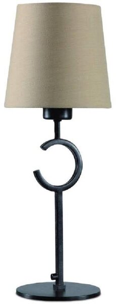 Mantra M5217 Argi 1 Light Table Lamp In Brown Oxide With Brown Shade