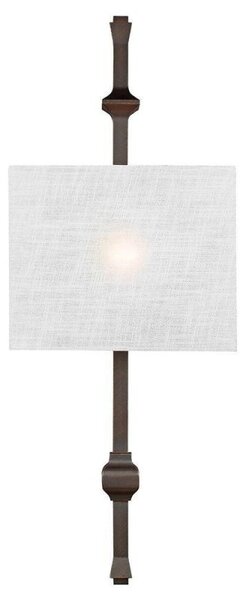 FE/TEVA1ANBZ Teva 1 Light Wall Light In Antique Bronze With White Shade