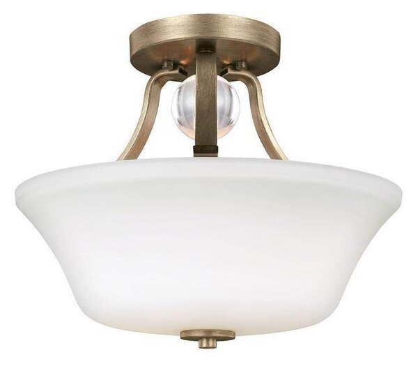 FE/EVINGTN/SFSG Evington 2 Light Semi Flush Ceiling Light In Gold