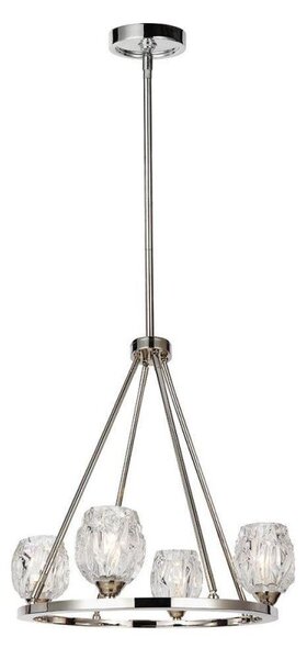FE/RUBIN4 Rubin 4 Light Ceiling Chandelier In Polished Nickel