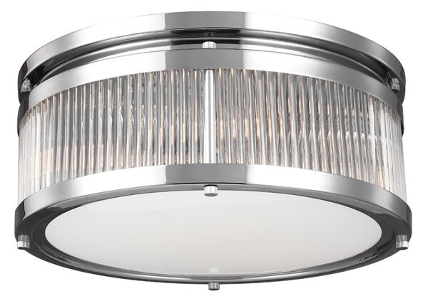 FE-PAULSON-F-M Paulson 4 Light Flush Ceiling Light In Polished Chrome