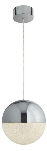 Searchlight 5881CC Marbles 1 Light Ceiling Pendant In Chrome And Crushed Ice - Dia: 250mm