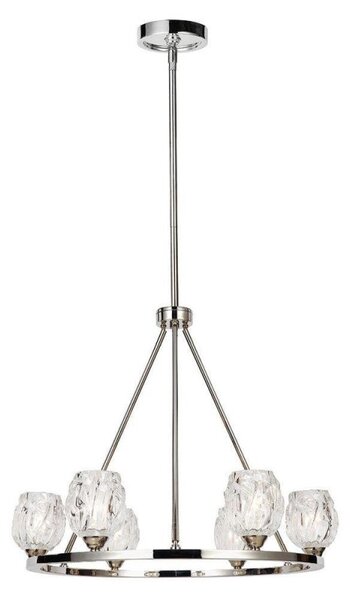 FE/RUBIN6 Rubin 6 Light Ceiling Chandelier In Polished Nickel