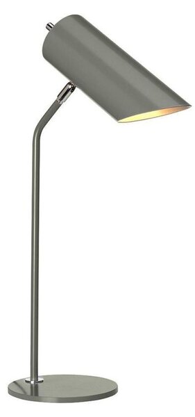 Elstead QUINTO/TLGPN Quinto 1 Light Table Lamp In Grey And Nickel