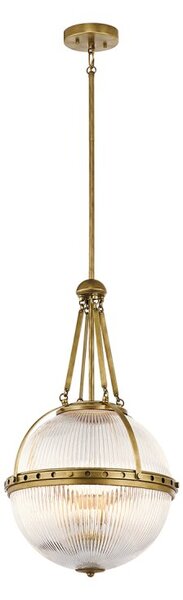 KL-ASTER-P-NBR Aster 3 Light Pendant Light In Natural Brass