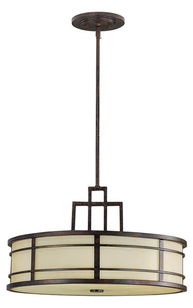FE-FUSION-P-L Fusion 3 Light Ceiling Pendant Light In Grecian Bronze