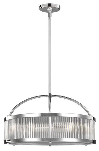 FE-PAULSON-6P Paulson 6 Light Pendant Light In Polished Chrome